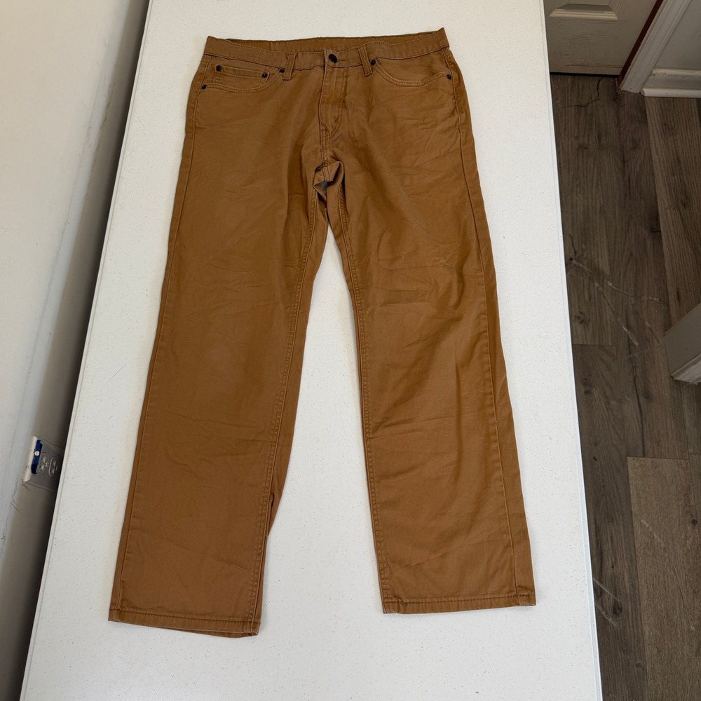 Levis 541 Athletic Taper Pants Mens 32x32 Brown Canvas WaterLess 18181-0151